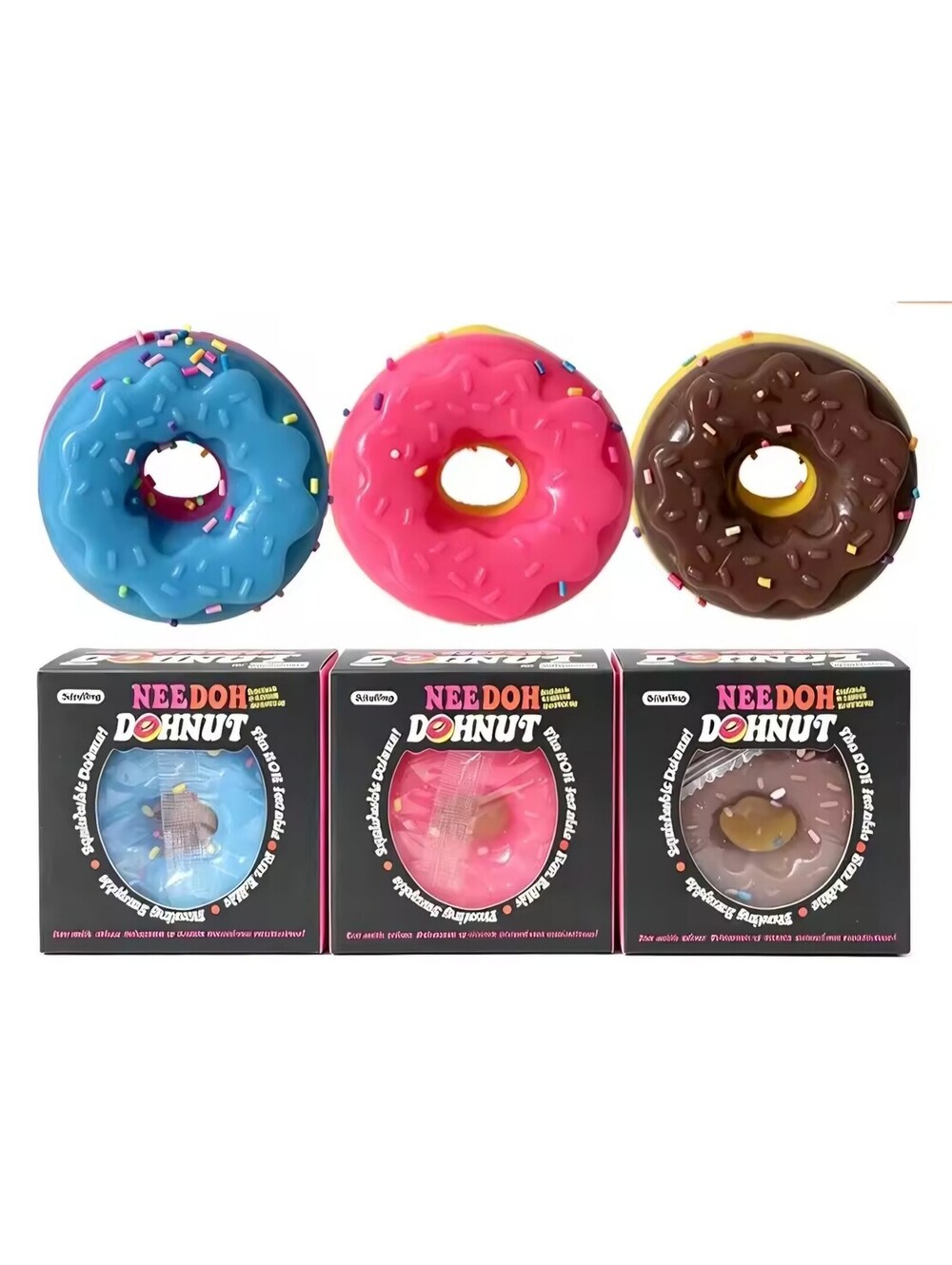 Needoh dohnut set of 3 new